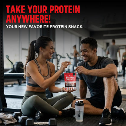 Zero Carb Whey Isolate Protein Gummies, 10g Protein, Strawberry 10g Protein per Serving, 300g Total per Bag, 100% Whey Isolate, Gluten-free, Non-GMO, Vitamins Added, For Men & Women