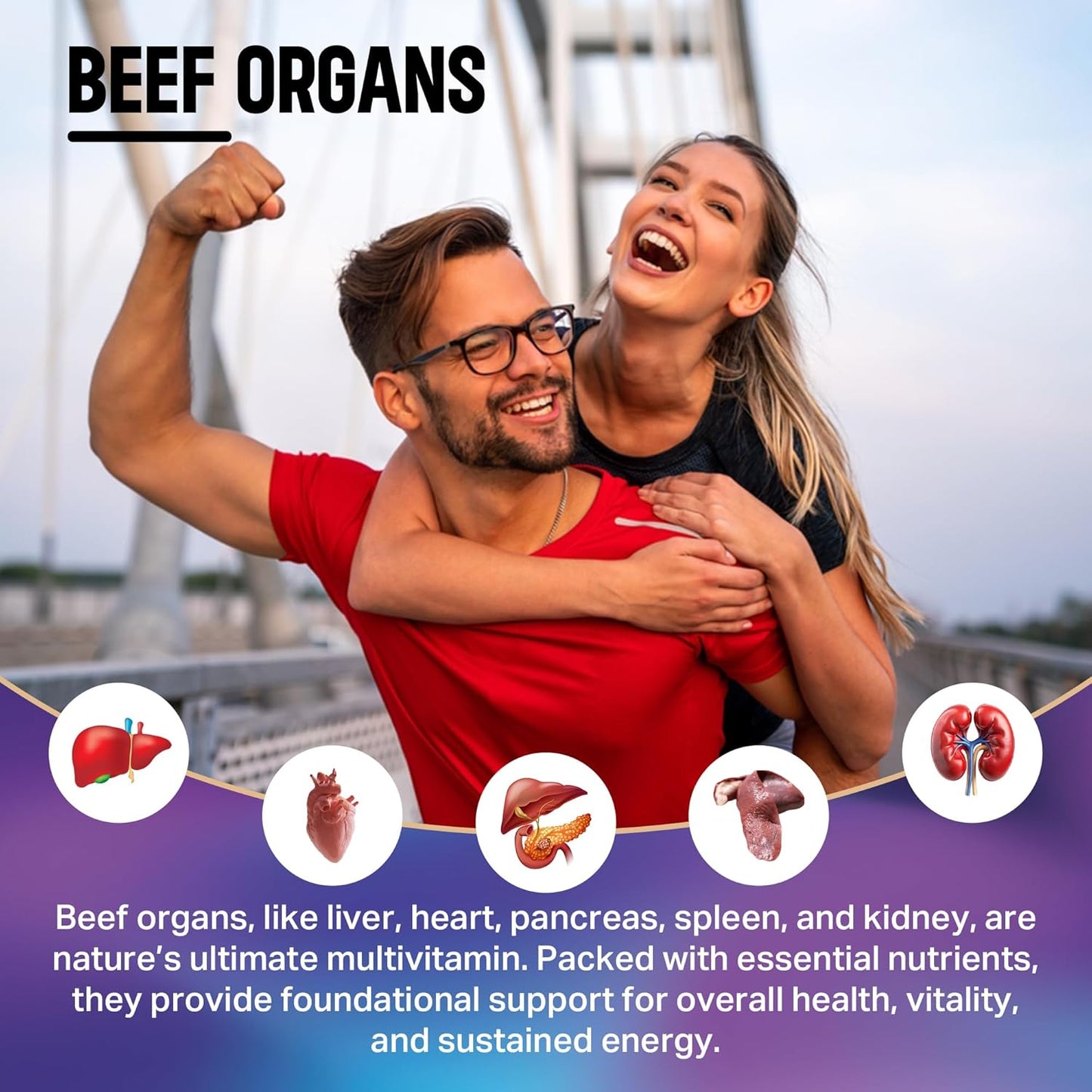 Premium Beef Organ Protein Gummies – Mixed Berry