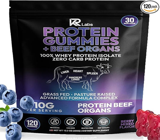 Premium Beef Organ Protein Gummies – Mixed Berry