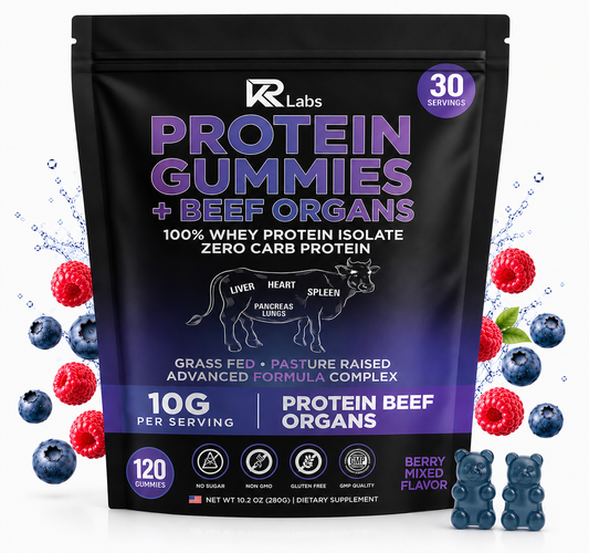Premium Beef Organ Protein Gummies – Mixed Berry