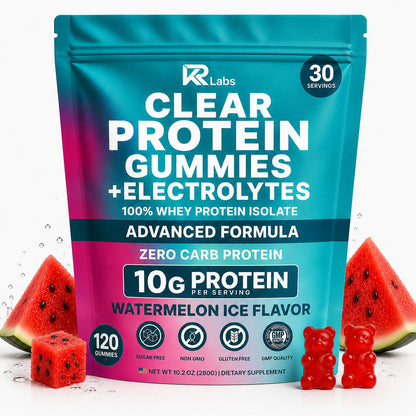 Watermelon Clear Whey Protein Gummies – 300g Total